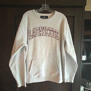 League Brand Gray Lafayette College Crewneck Sweatshirt Mens Size XL-MINT Cond